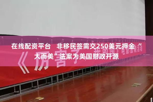 在线配资平台   非移民签需交250美元押金 “大而美”法案为美国财政开源