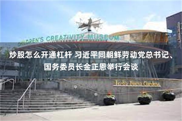 炒股怎么开通杠杆 习近平同朝鲜劳动党总书记、国务委员长金正恩举行会谈