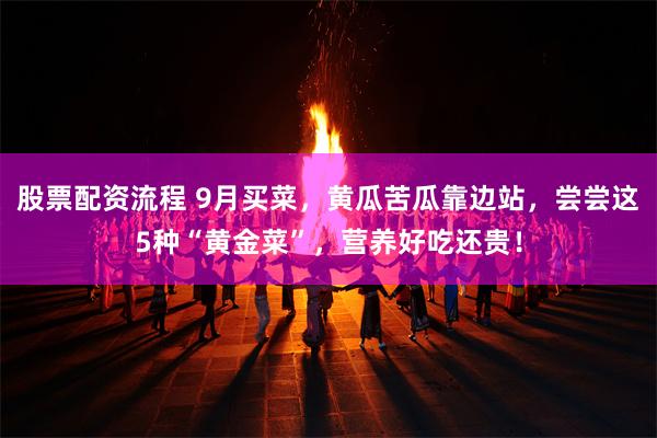 股票配资流程 9月买菜，黄瓜苦瓜靠边站，尝尝这5种“黄金菜”，营养好吃还贵！